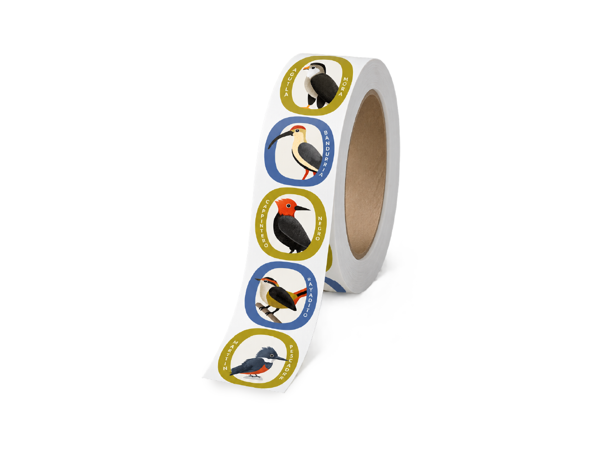 Atakama — rollo de stickers de aves