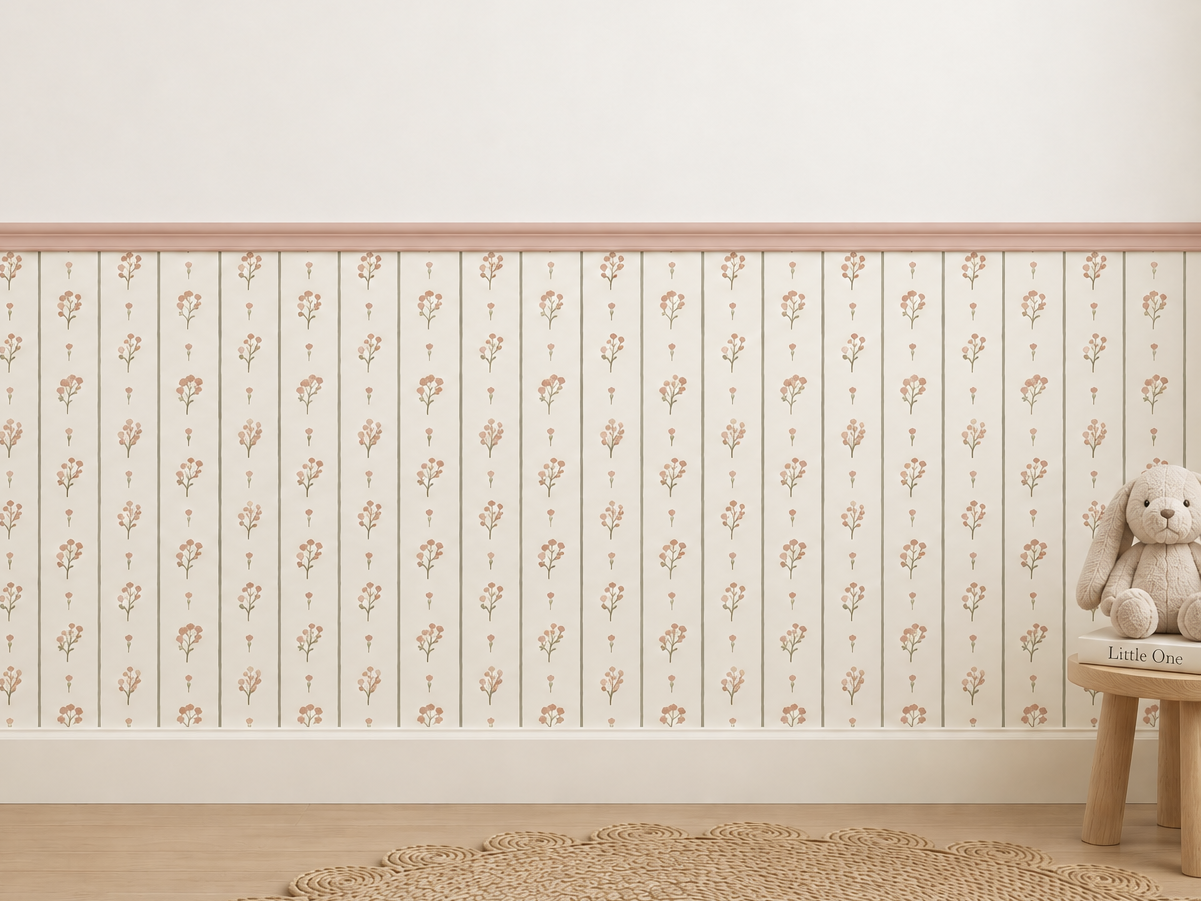 Wallpaper — flores damasco